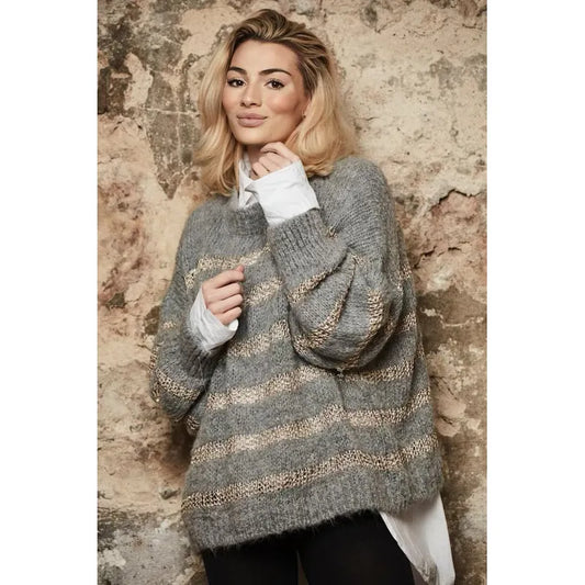 WILDE KNIT -CHARCOAL/ GOLD