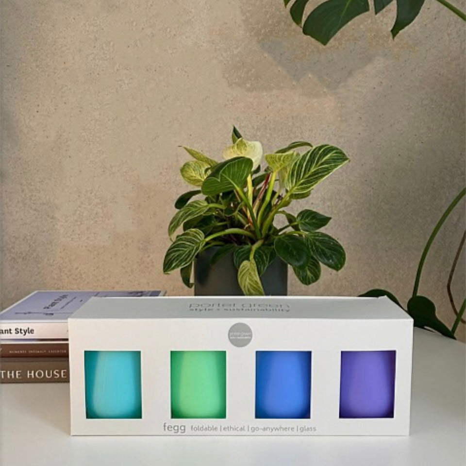 FEGG + OUTDOOR TUMBLER SET OF 4 MARINE