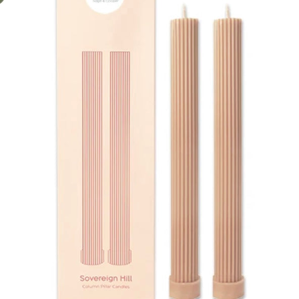 COLUMN PILLAR CANDLE- VANILLA CARAMEL