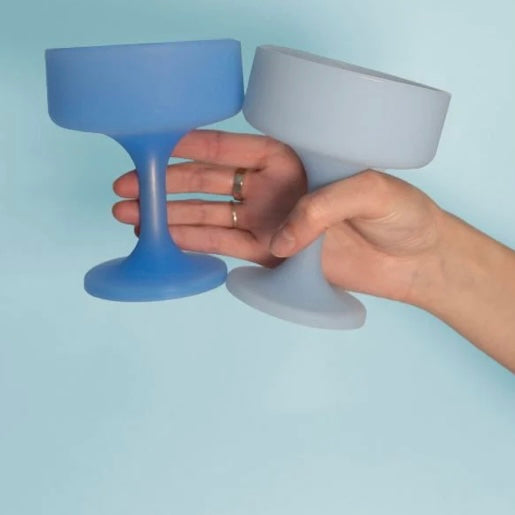 MECC-UNBREAKABLE SILICONE COCKTAIL COUPES-SKY & KINGFISHER
