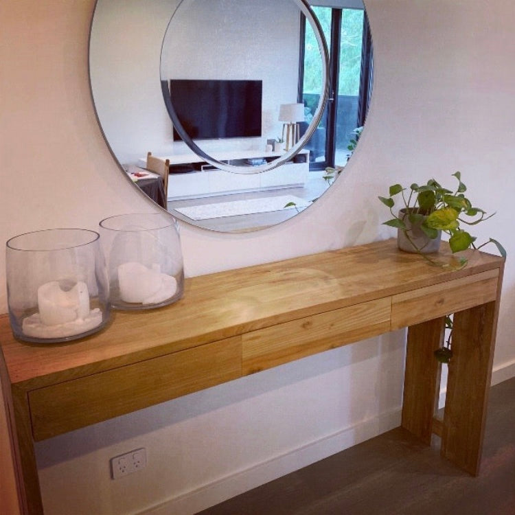Recycled Teak 3 Drawer Console