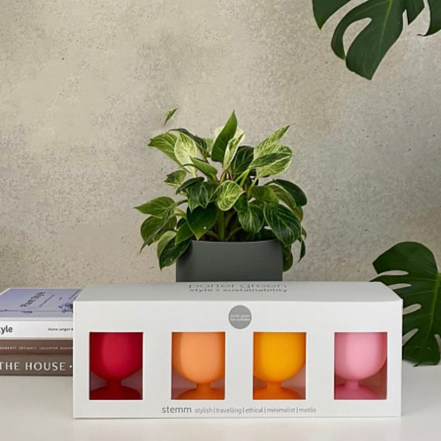 STEMM + UNBREAKABLE WINE GLASS SET OF 4 SUNSET