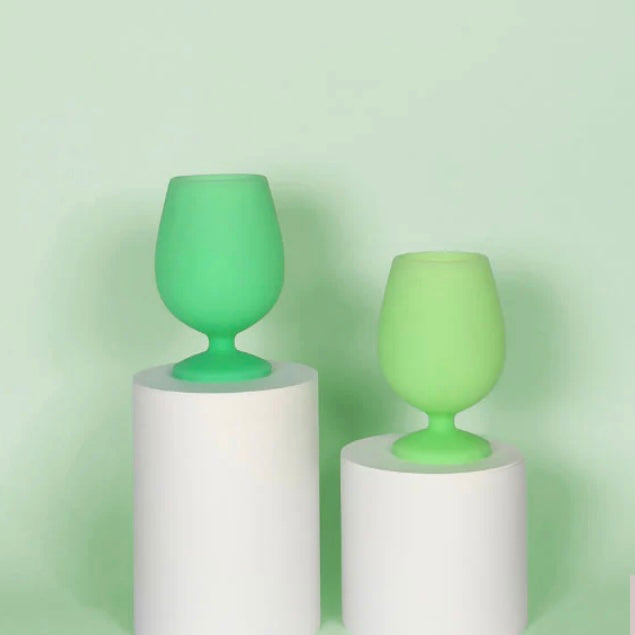 Gerbera + Leaf | Stemm | Silicone Unbreakable Wine Glasses