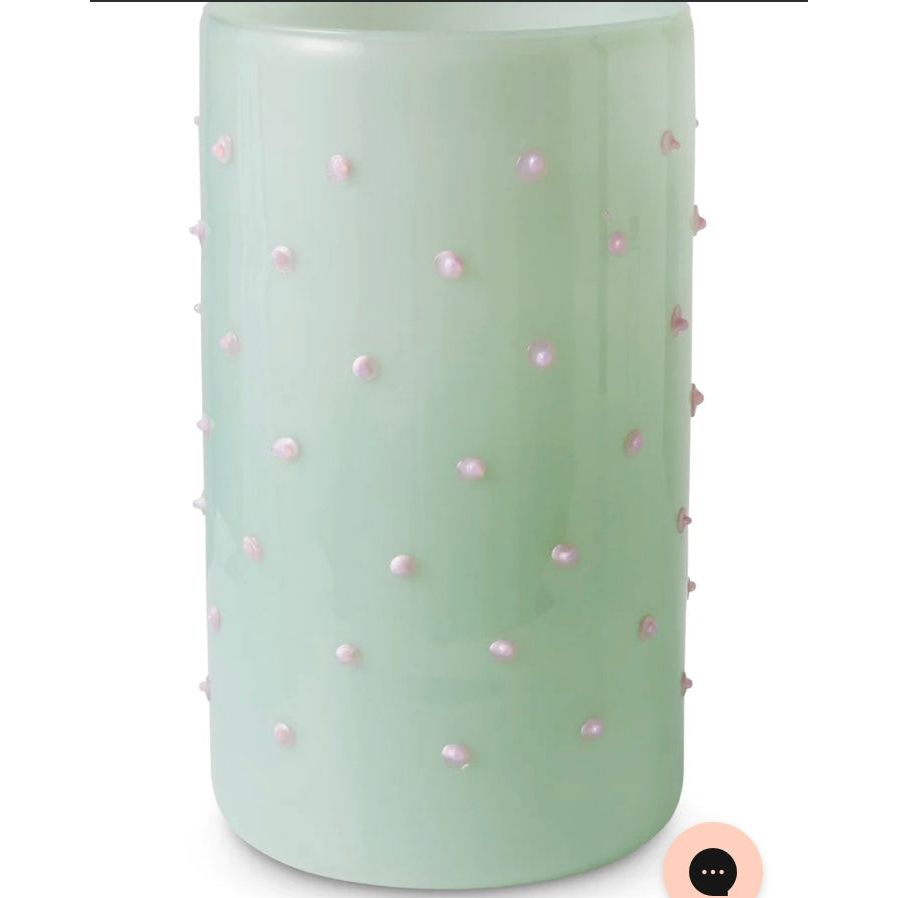 PISTACHIO POLKADOT VASE