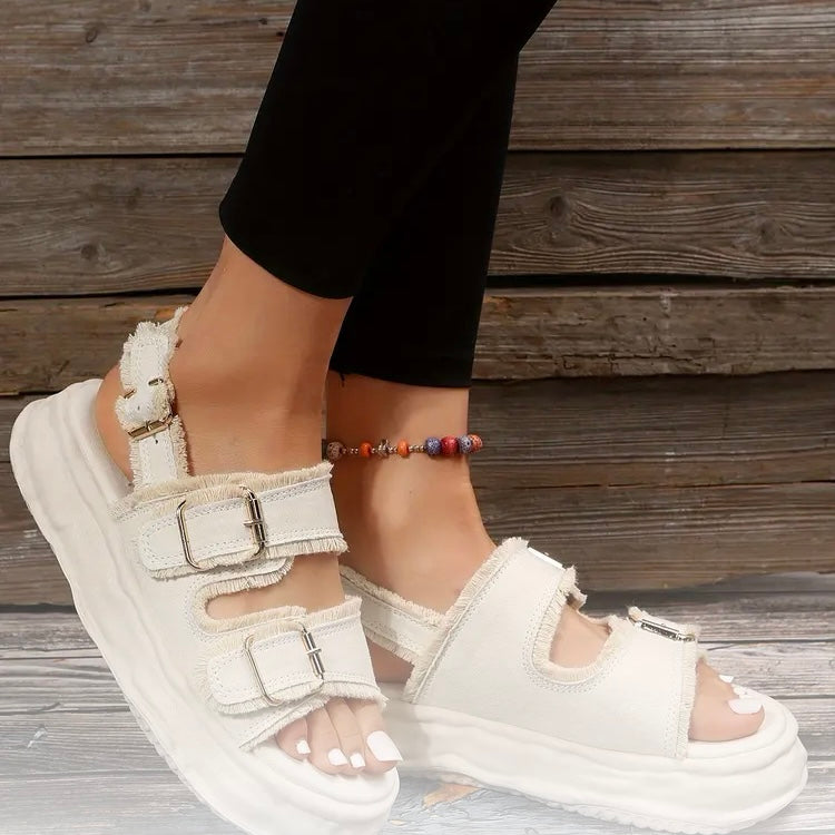 Lexi Platform Sandal/ Cream