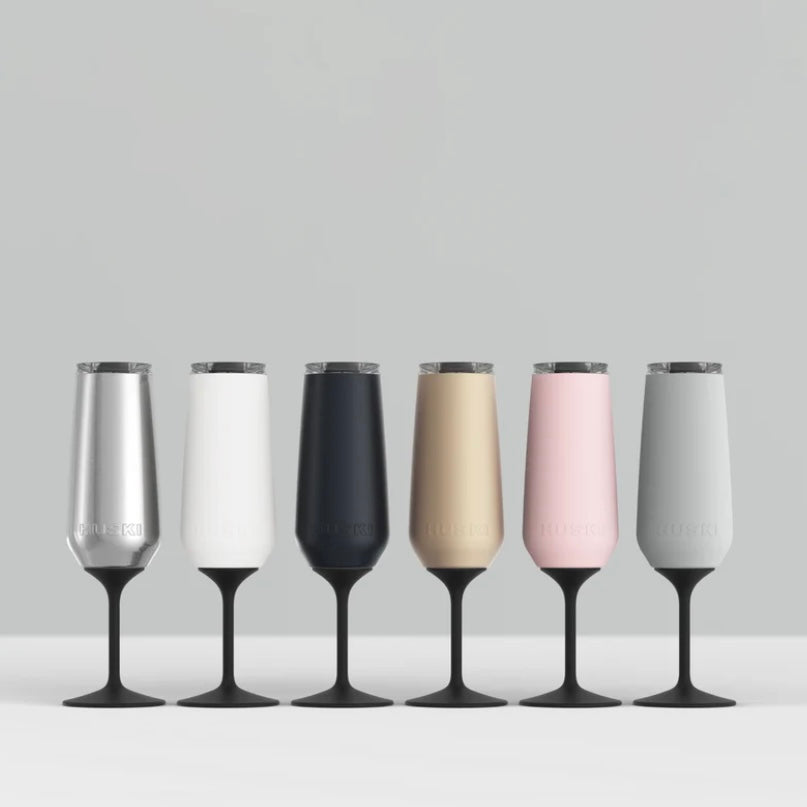 Huski Champagne Flute-Brushed Stainless