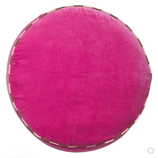 ETIENNE VELVET FLOOR CUSHION - BOUGAINVILLEA