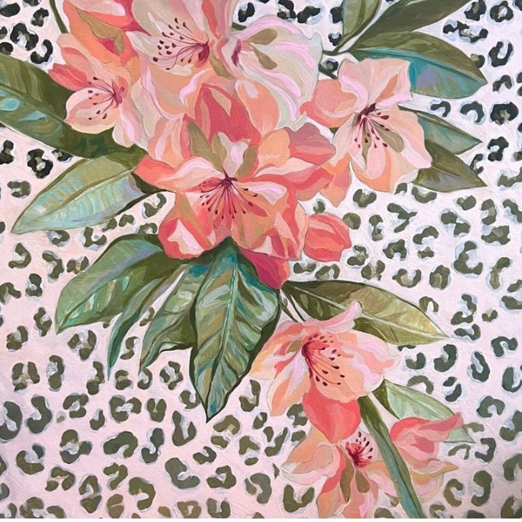 Floral Leopard Original Art