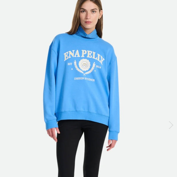 ENA PELLY-LACROSSE OVERSIZED SWEATER-MELLOW BLUE