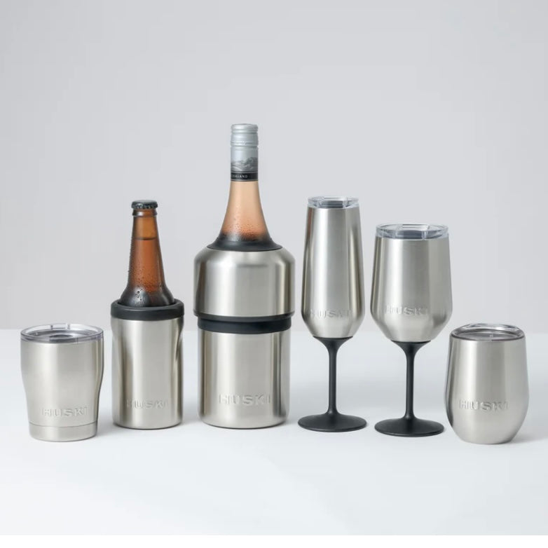 Huski Champagne Flute-Brushed Stainless