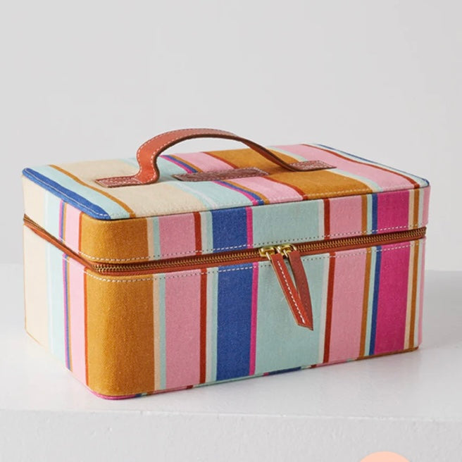 JAIPUR STRIPE TOILETRY CASE-KIP & CO