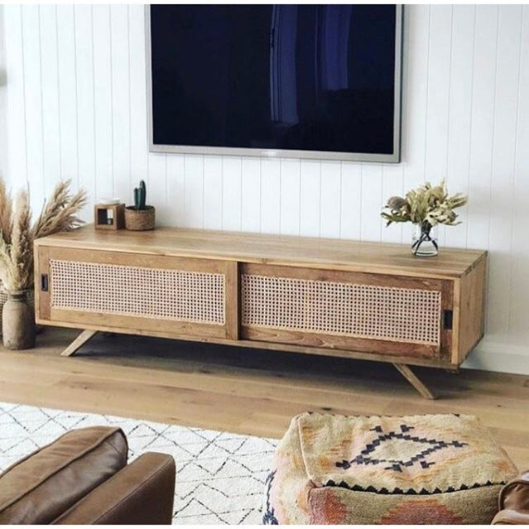 Teak & Rattan Entertainment Unit