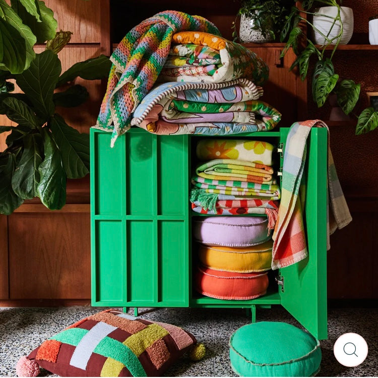 RYLIE ROUND CUSHION - PEA- SAGE & CLARE