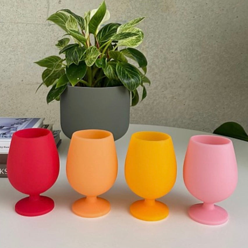 STEMM + UNBREAKABLE WINE GLASS SET OF 4 SUNSET