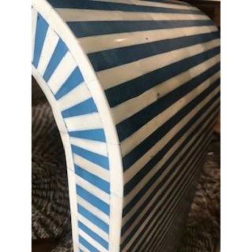 Blue Stripe Bone Inlay Curved onsole SOLD OUT PRE ORDER