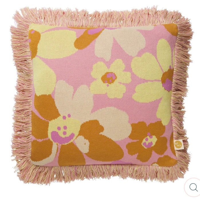 GRIMSBY KNIT CUSHION-SAGE & CLARE