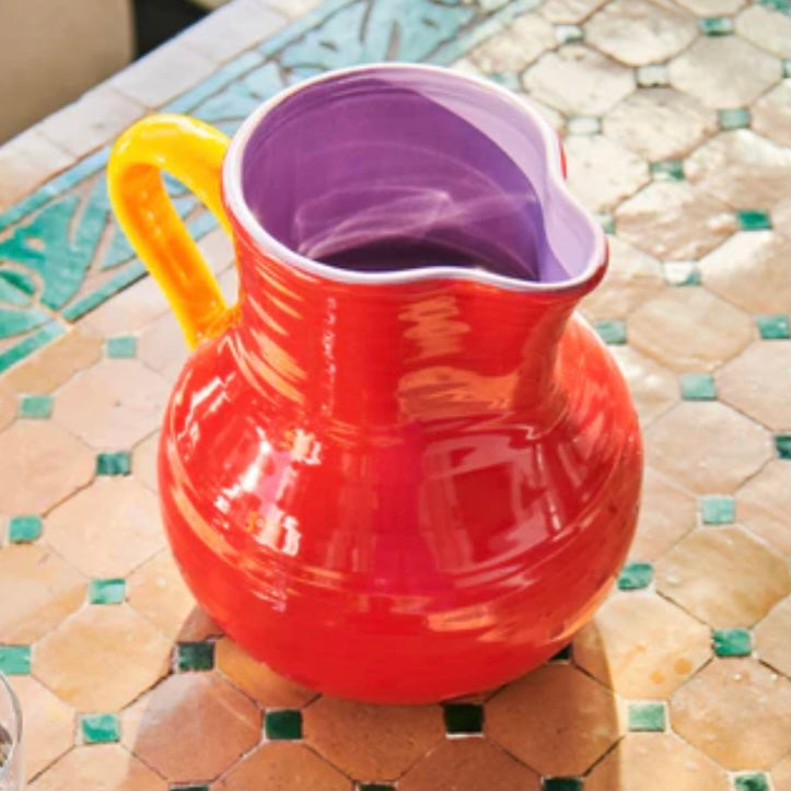 LONG LUNCH RED WATER JUG- Kip & Co