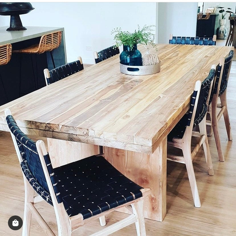 Solid Recycled Teak Dining Table 2.5m Long