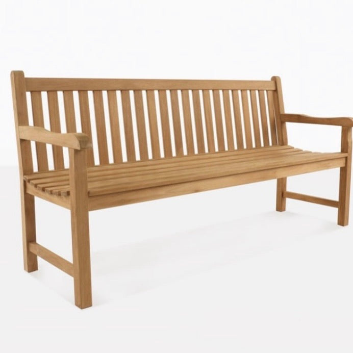 Solid Outdoor Teak Park Bench 150cm & 180cm