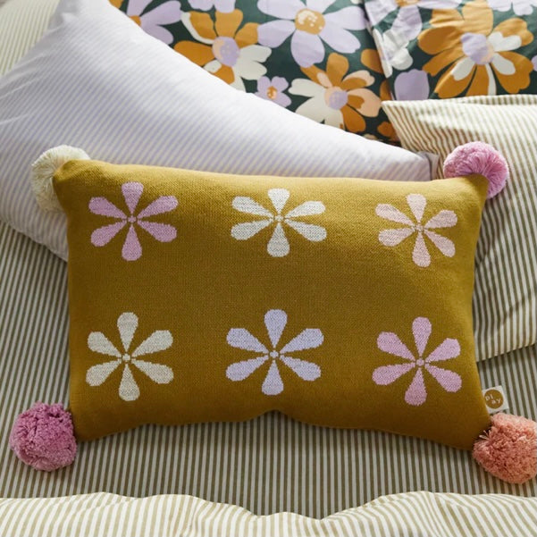 BATLEY FLOWER CUSHION-SAGE & CLARE
