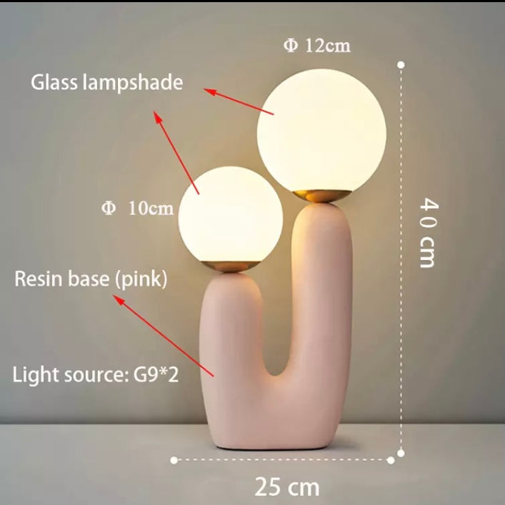 Duo Table Lamp -Blush