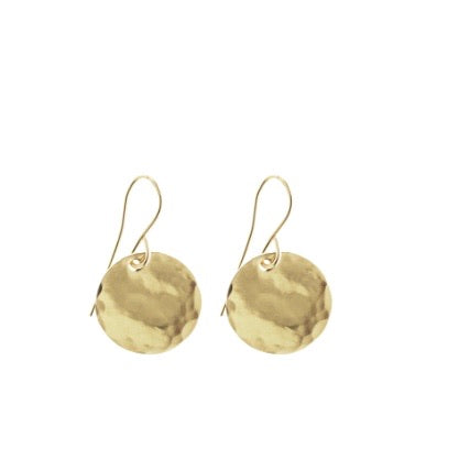 Misuzi Jewellery Hammered Disc Classic Earrings