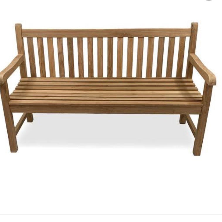 Solid Outdoor Teak Park Bench 150cm & 180cm