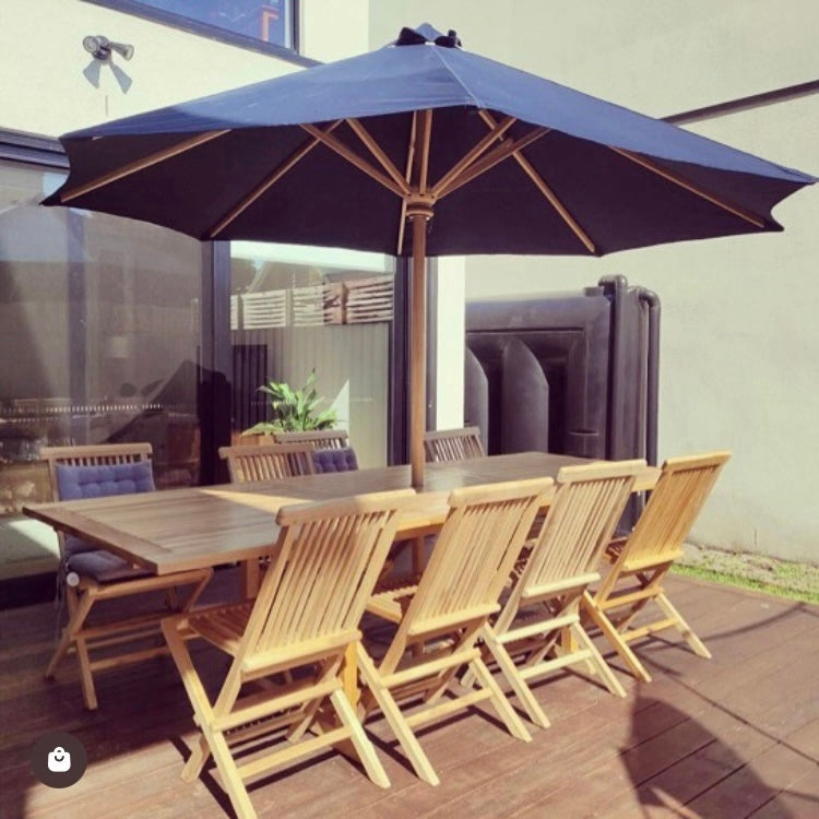 Solid Outdoor Teak 10 Piece Setting—SOLD OUT-PRE ORDER FEBRUARY