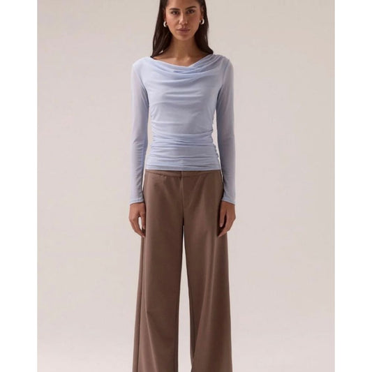 MYRIAD COWL LONG SLEEVE - COOL BLUE