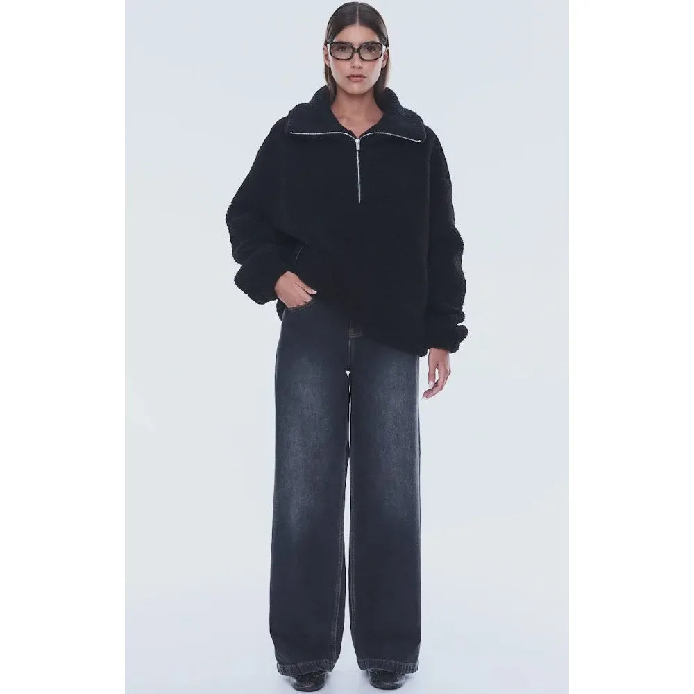 Ena Pelly Winnie Qtr Zip -Black