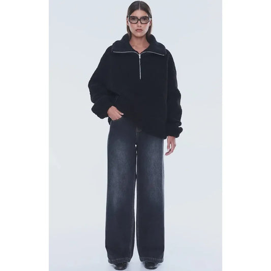 Ena Pelly Winnie Qtr Zip -Black