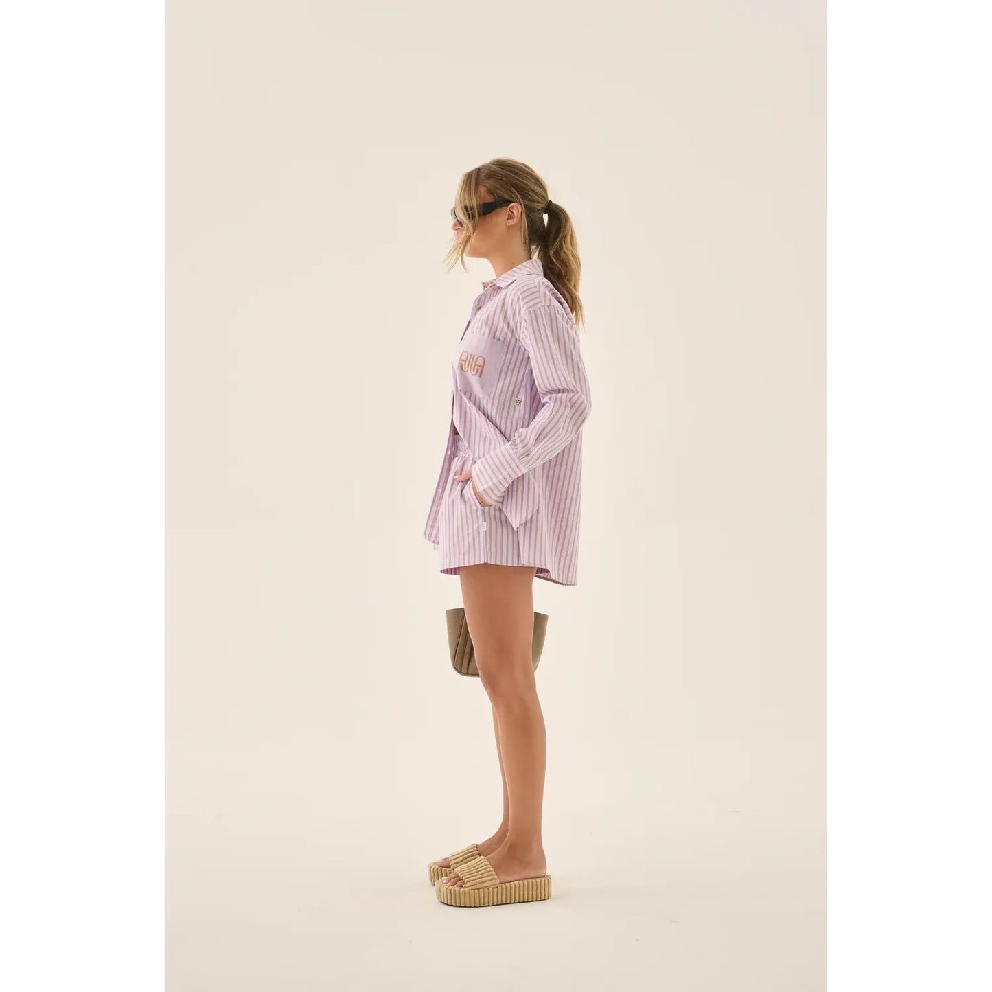 AJJA STRIPE SHIRT LAVENDER