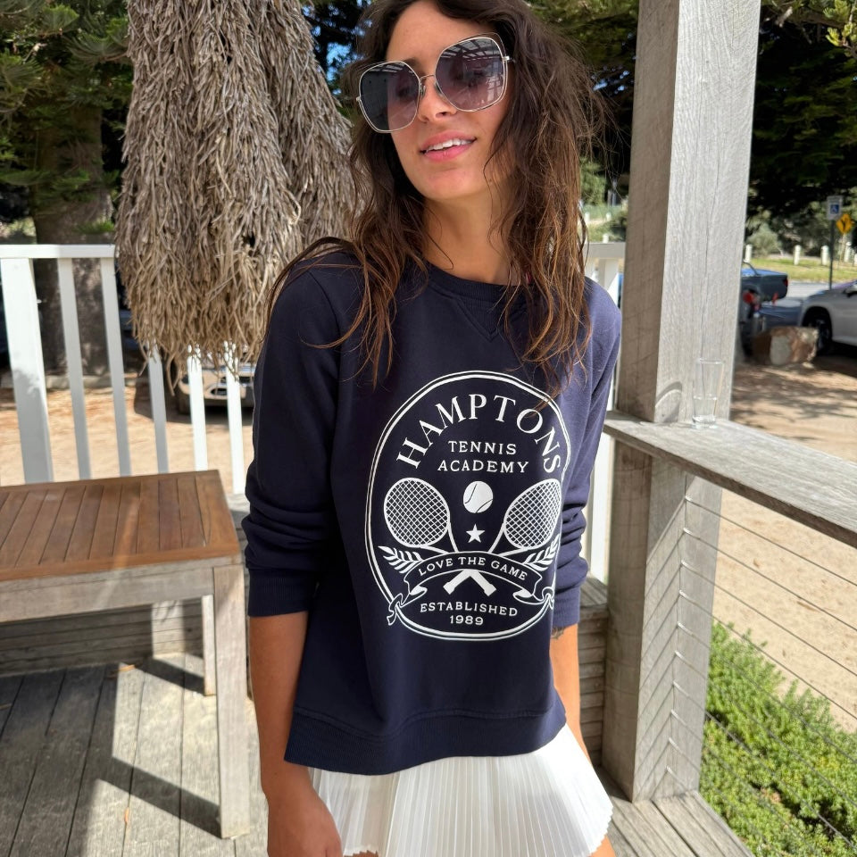 HAMPTONS SWEATER- NAVY/WHITE