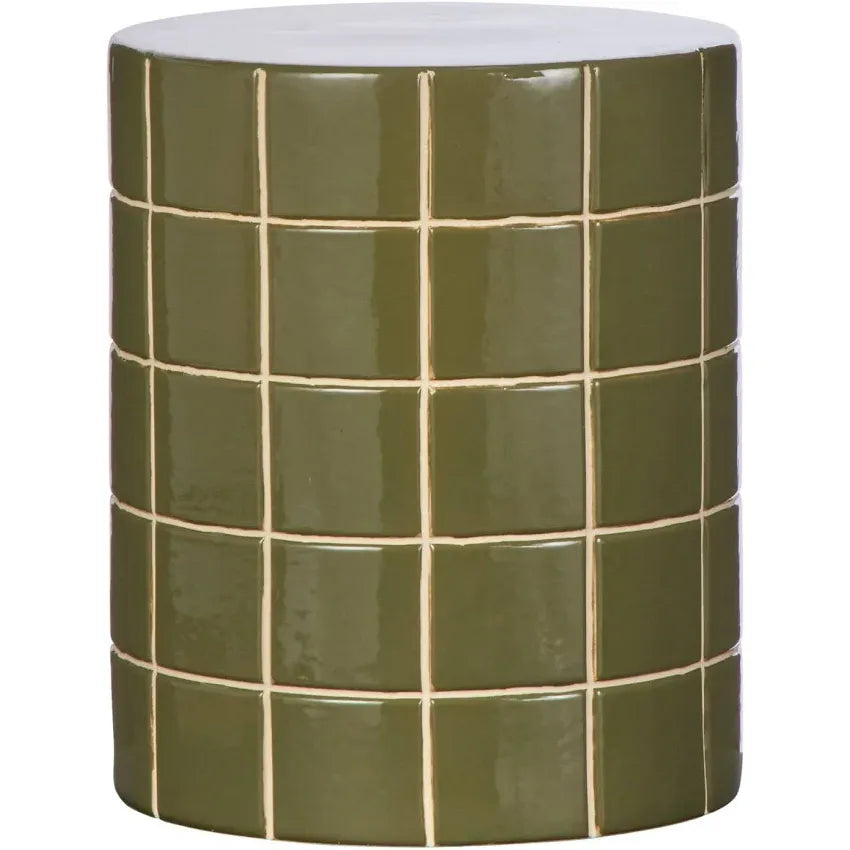 Luca Side Table-Olive & Off White