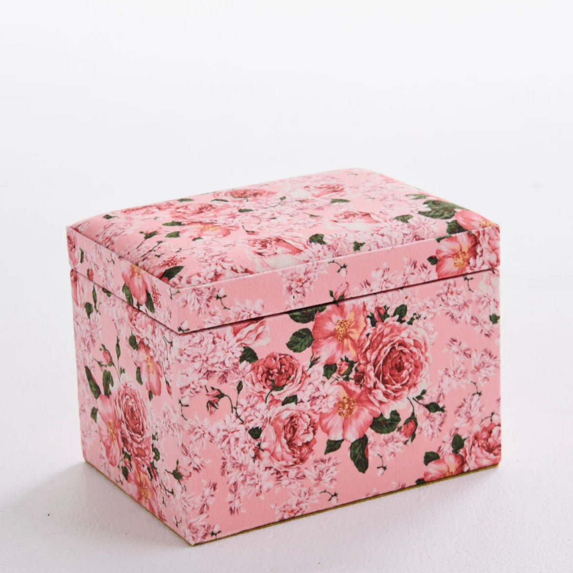 ROSE GARDEN VELVET JEWELLERY BOX LARGE