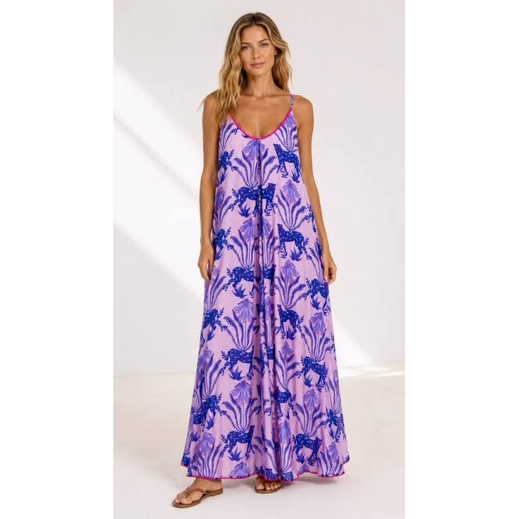 Jagger Maxi Dress-Cobolt & Pink
