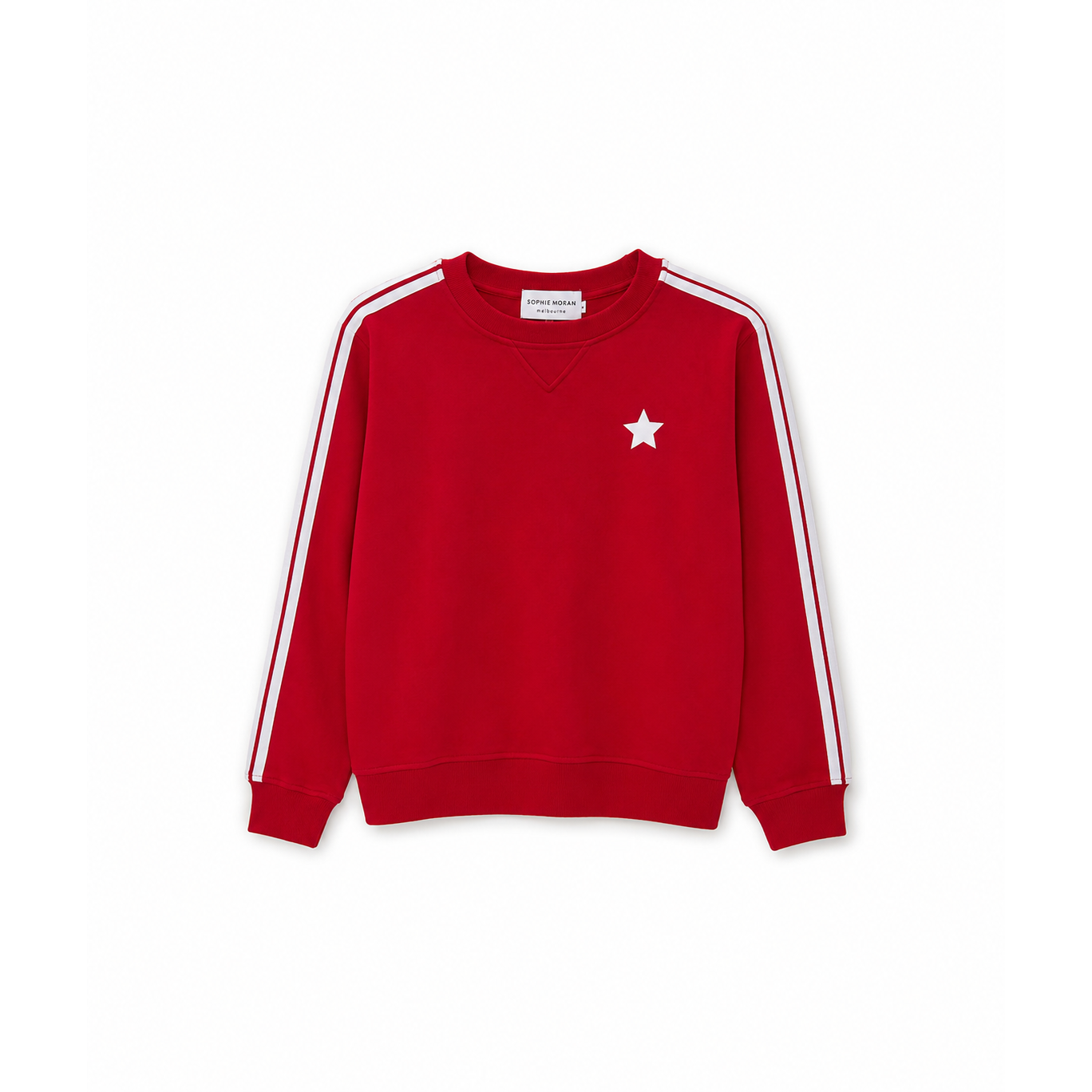 Arm Stripe Sweatshirt Burgundy/ White
