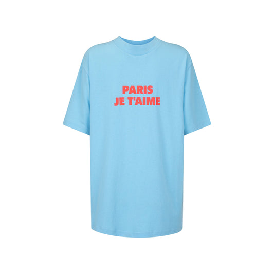 JE T'AIME TEE- ICE BLUE