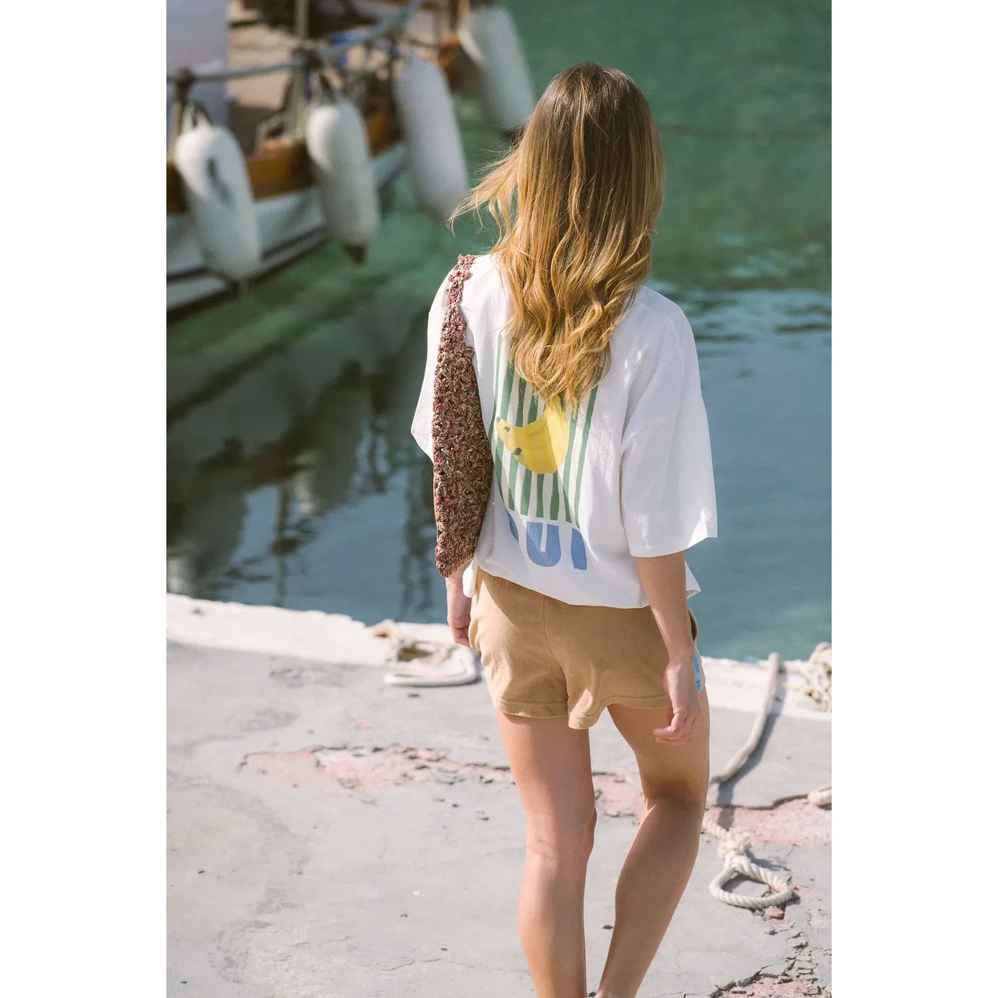 Banana Oversized Tee -Snow