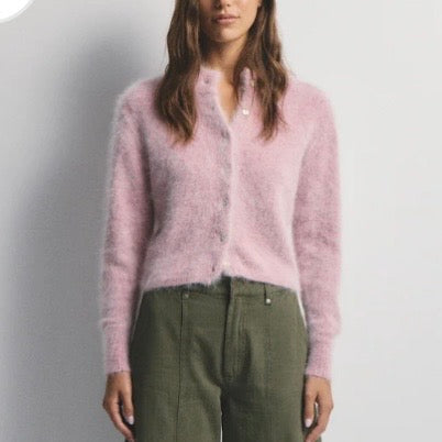 Bella Button Up Cardigan-Petal Cloud