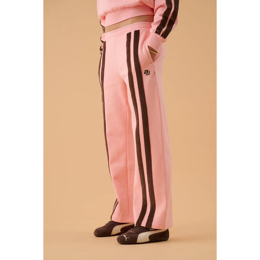 AJ LOGO STRIPE TRACKPANT-ROSE QUARTZ