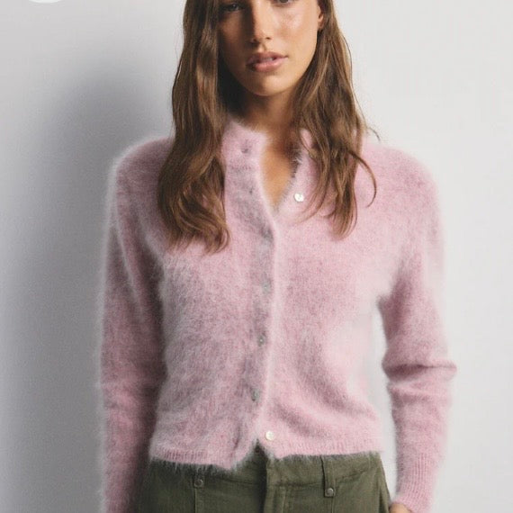 Bella Button Up Cardigan-Petal Cloud