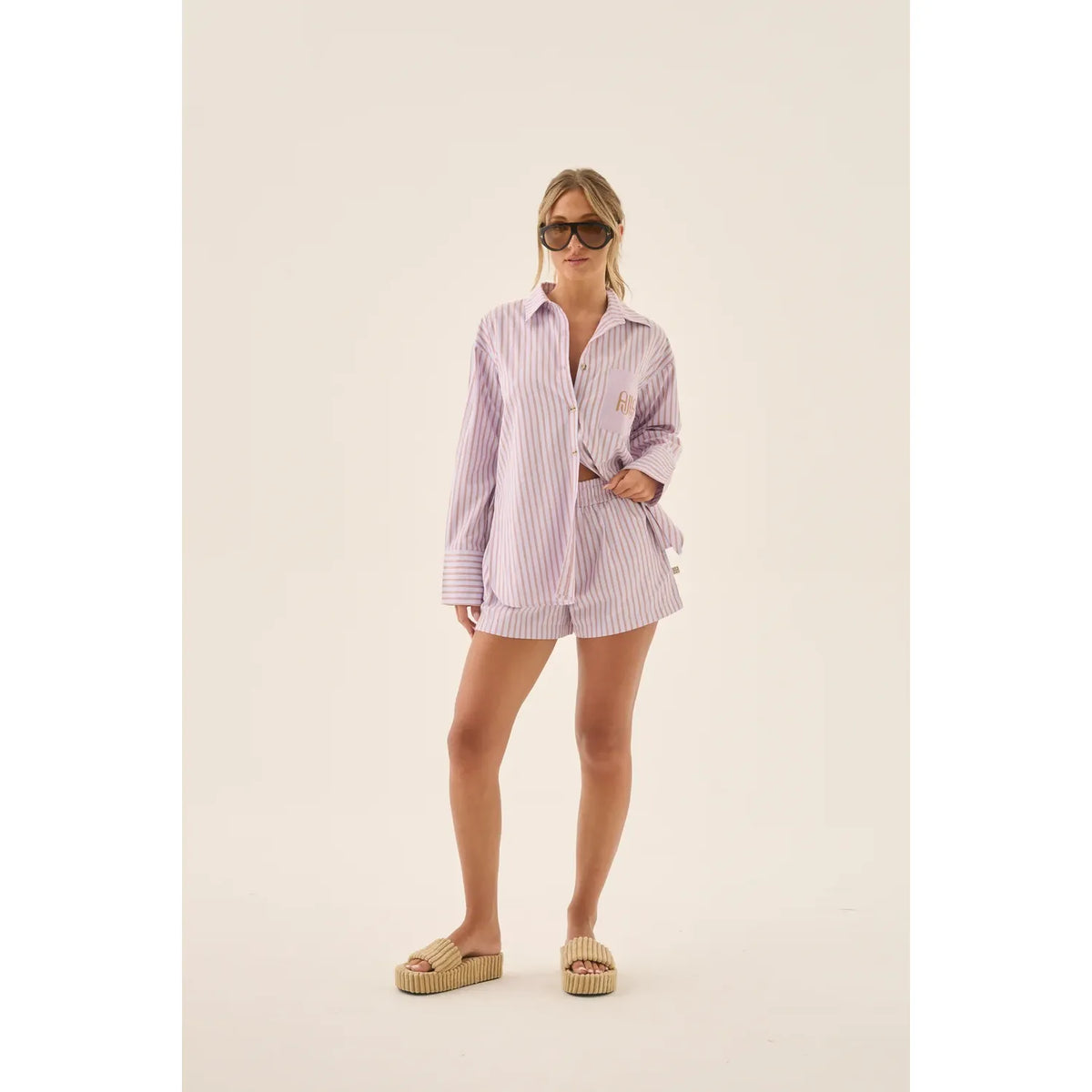 AJJA STRIPE SHIRT LAVENDER