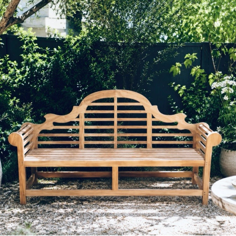 Solid Outdoor Teak Lutyens Bench 150 & 180cm