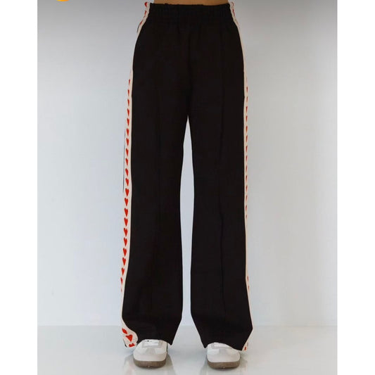 WHOLE LOT A LOVE TRACK PANT -BLACK