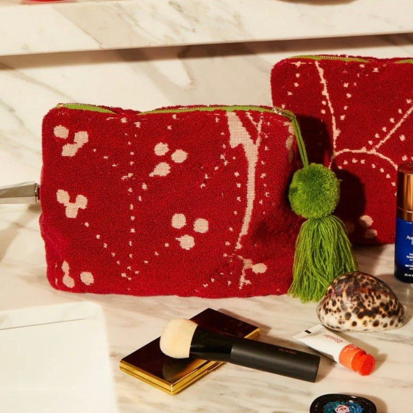 Lucia Terry Pouch - Crimson