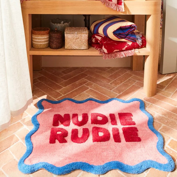 Amalie Nudie Bath Mat-Hibiscus-Sage & Clare