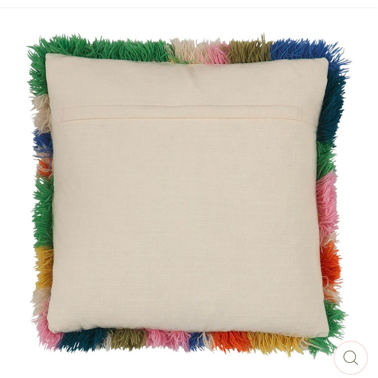 SOLANA SHAG CUSHION-SAGE & CLARE