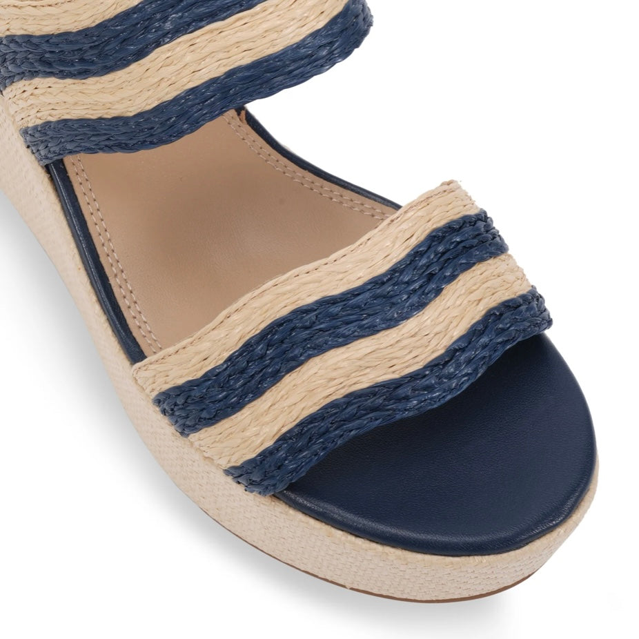 Valeria Navy/Natural Raffia