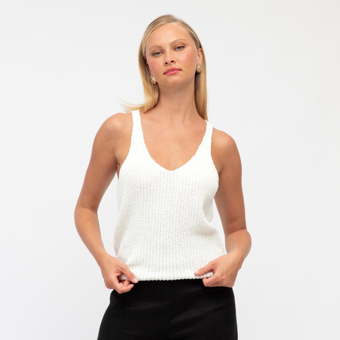 Sonny Knit Top-White